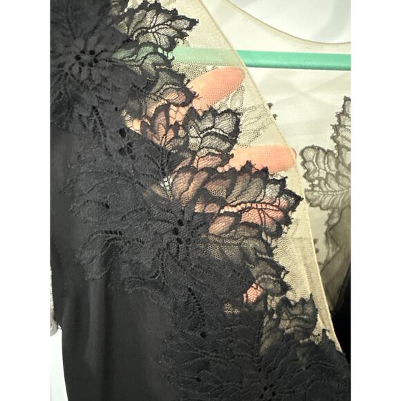 Tadashi Shoji Embroidered Floral Illusion Gown, 16 - Picture 8 of 8